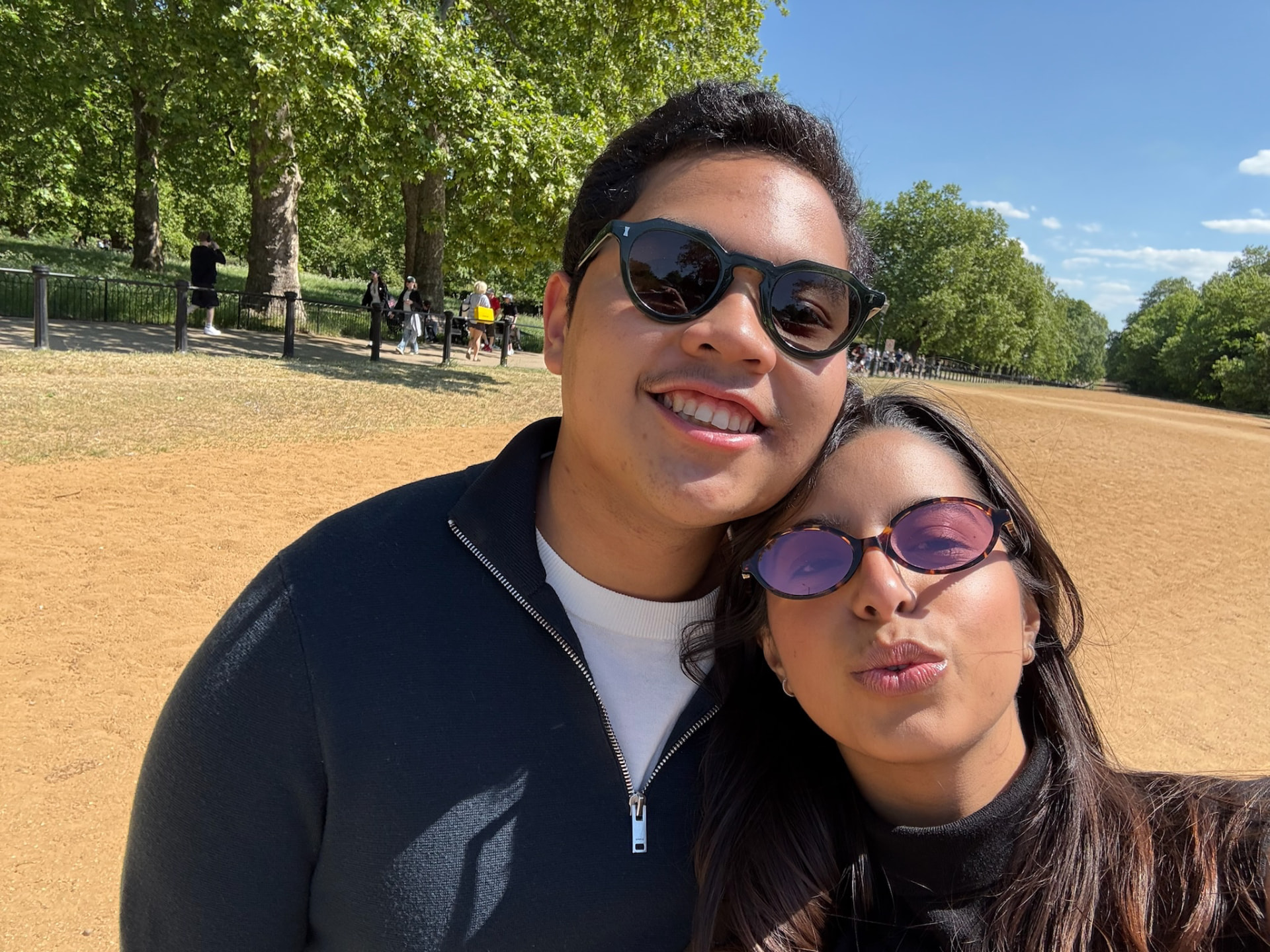 Us together in a sunny park